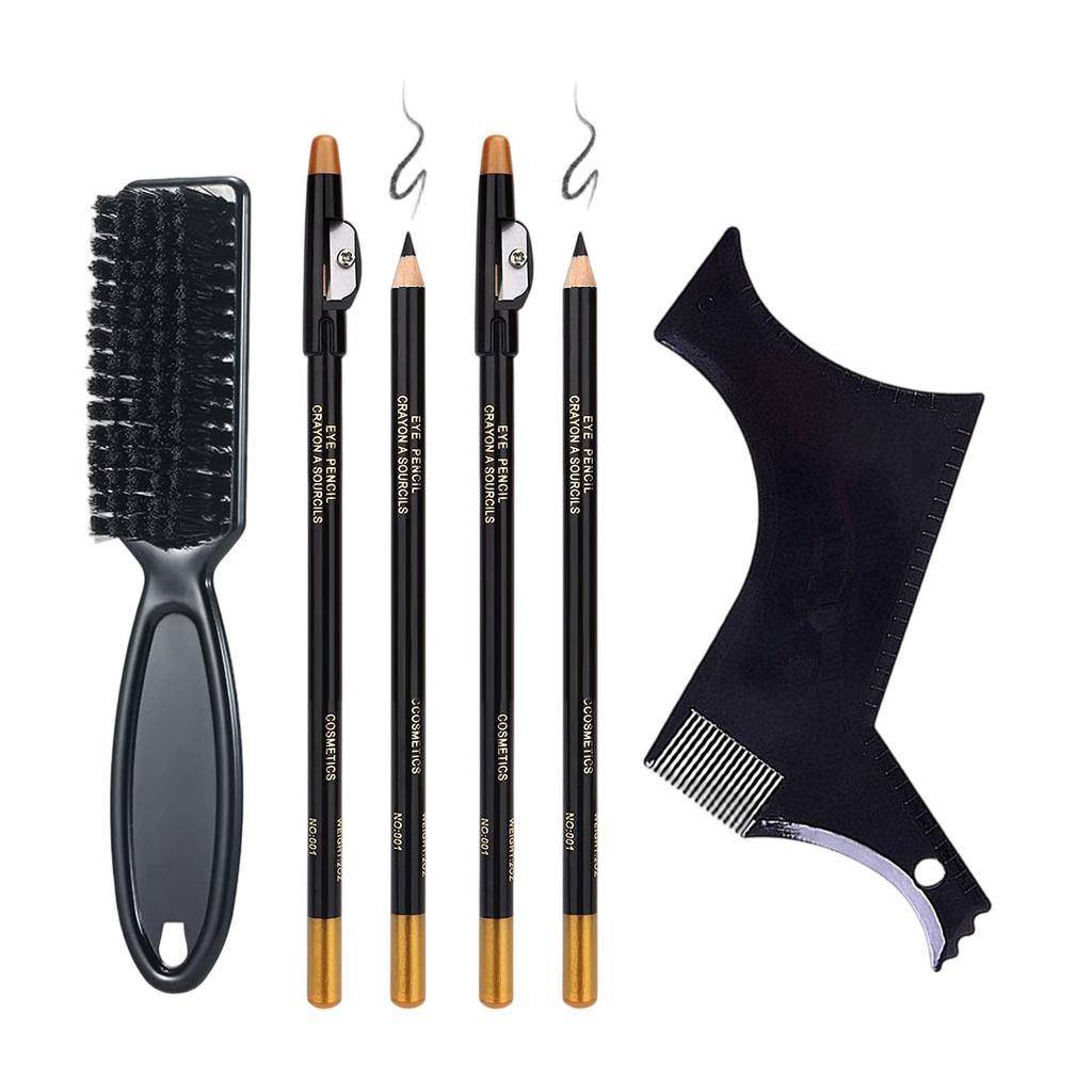 Серия для ухода за бородой для мужчин Расческа для укладки бороды Линейка для подравнивания Инструмент для укладки бороды