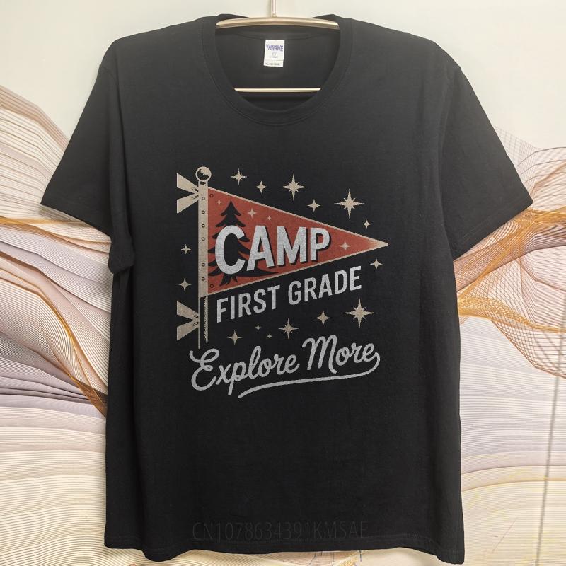 Anime ONeck Unisex Tshirt Cotton Summer Teenagers T Shirt Camp First Grade Explore More Short Sleeve Workout Oneck Tshirt