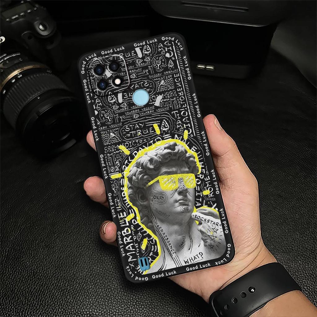 Милый противоударный чехол для телефона для OPPO Realme C21, мультяшный чехол, ТПУ, силиконовый мягкий чехол, водонепроницаемый, модный дизайн, полная защита