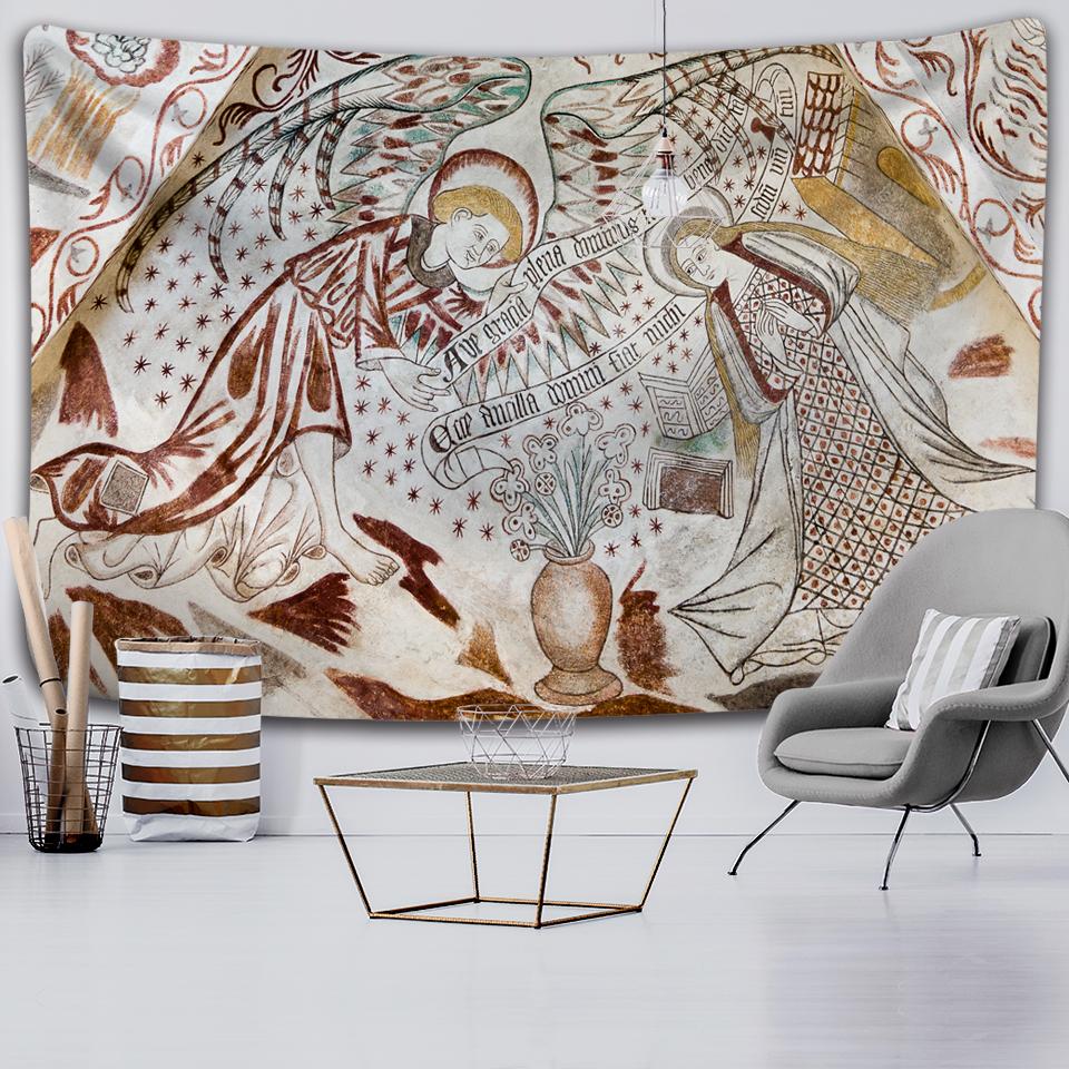 Индийская статуя Будды, древний буддийский гобелен, гостиная, спальня, настенная медитация, психоделическая йога, настенный подвес в богемном стиле