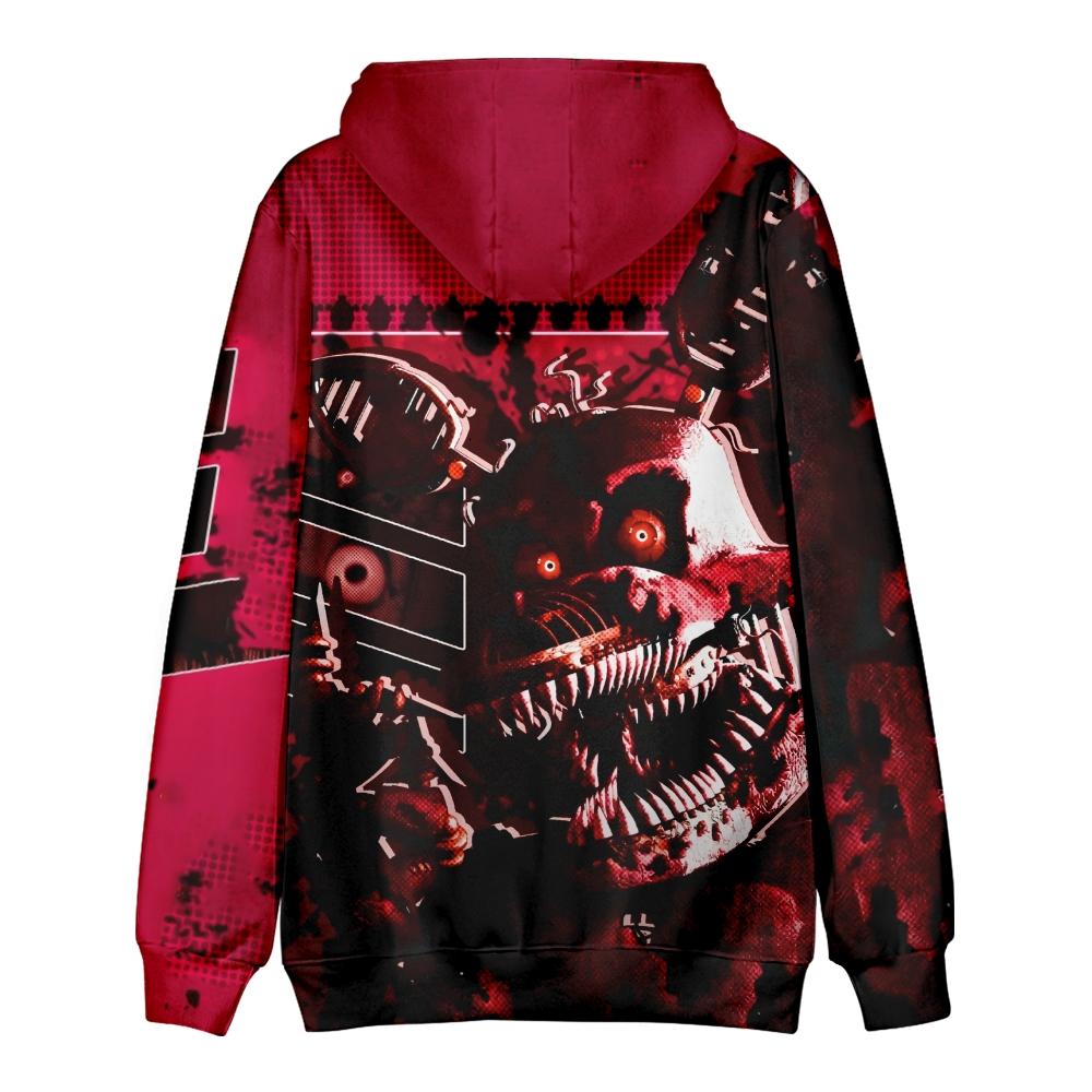 Fashion Men Women Hoodie Streetwear Harajuku Casual Fashion Five Nights At Freddy's Cartoon Printed Hooded Pullover Sweatshirts