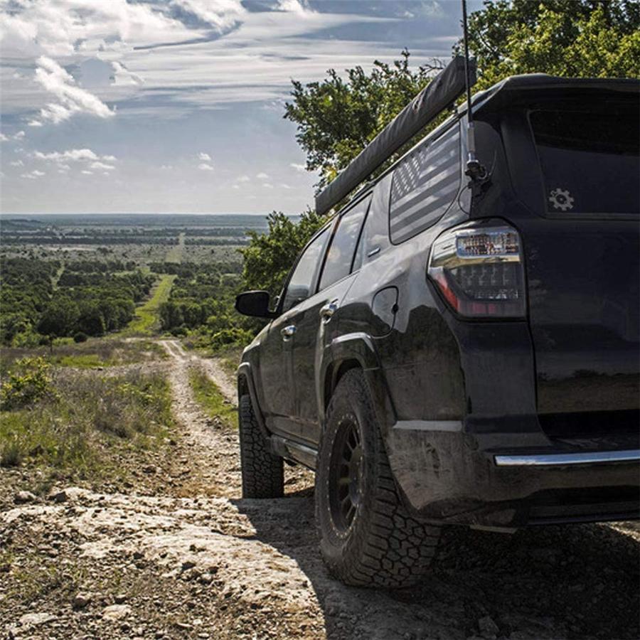 2x Window Decal Stickers American Flag Style Black For 2010-2022 Toyota 4 Runner