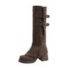 Two Wear Removable Pant Pants Boots Women's Winter Fleece Coarse Heel Western Cowboy Boots Small Tall High Heel Boots
