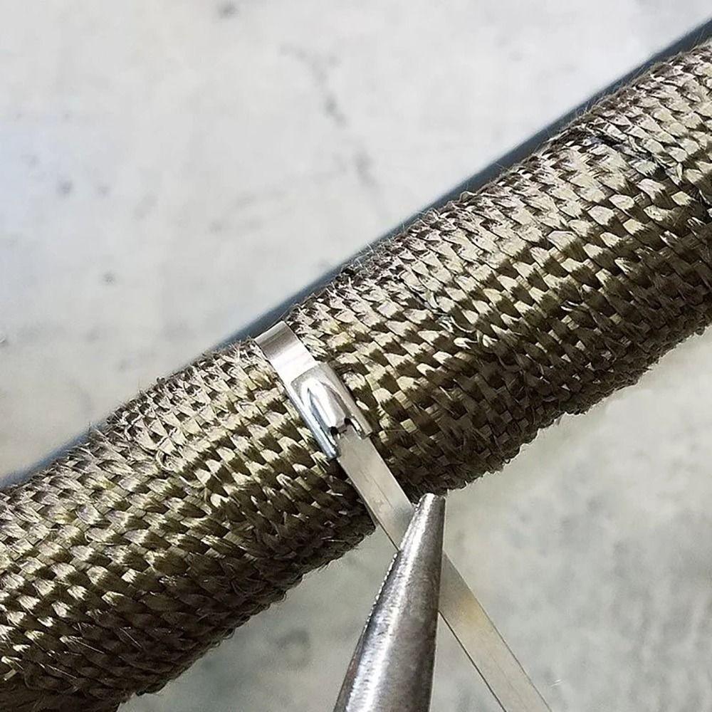 20Pcs 4.6mm Cable Zip Tie Exhaust Wrap Locking Ties Durable 304 Stainless Steel Cable Ties