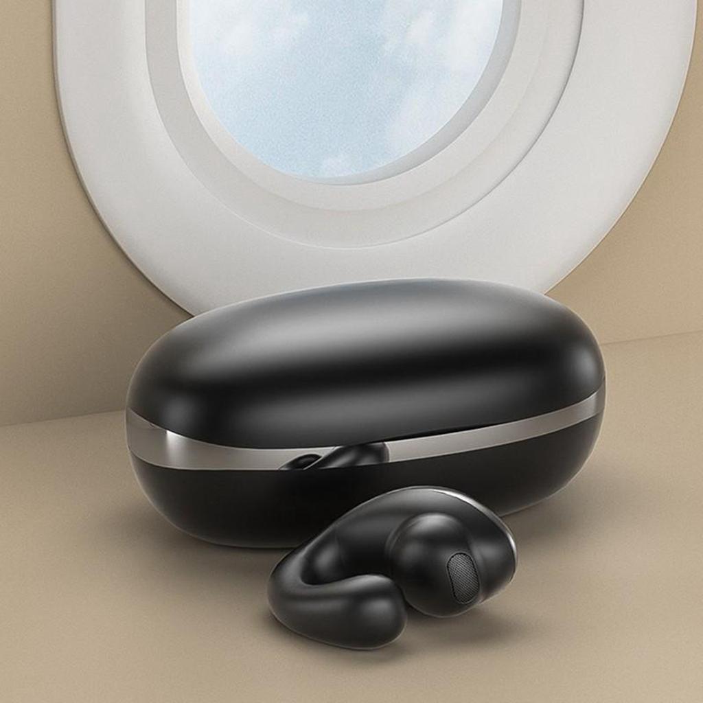 Painless Wear Digital Display Earphones Wireless Ear Clip Earpieces Noisce Cancelling Sport Stereo Wireless Earbuds Gaming Earphones