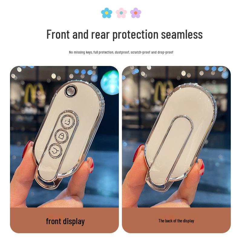 Cute Full-Wrap Key Case for Wuling Hongguang Miniev/Mini Macaron