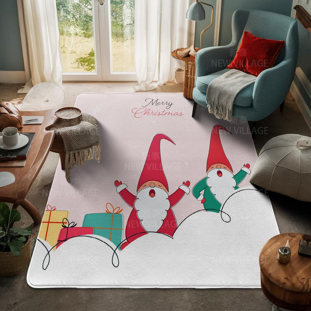 Ковер у входа в дом Домашний коврик у двери Гостиная Ванная Комната Ноги ванная комната Нескользящие коврики с водопоглощением для ванной Счастливого Рождества зима