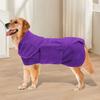 Халат для собак, суперабсорбирующий халат для собак, быстросохнущая теплая куртка для щенков, регулируемое полотенце для купания для средних и больших собак