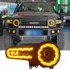 Compatible LED Daytime Running & Flowing Turn Signal Lights for 07-22 Toyota FJ Cruiser Headlights