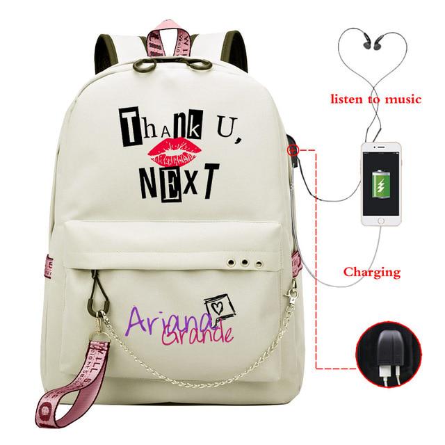 Mochila Ariana Grande, маленький рюкзак, женские рюкзаки, милые школьные сумки для девочек-подростков, рюкзак для ноутбука
