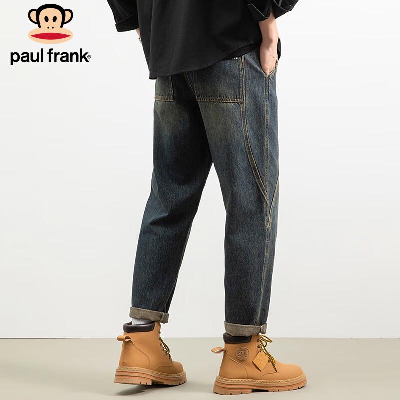 paul frank Men's American Retro Loose Fit Workwear Jeans