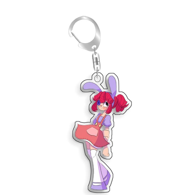 For The Amazing Digital Circus Jax Pomni Ragatha Zooble Caine Acrylic Selfmade Cute Cartoon Anime Keychain Pendant Toy Gift 5cm