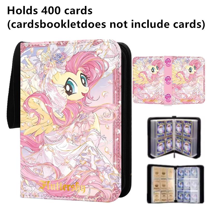 My Little Pony 400pcs/900pcs Card Album Book Folder 4/9 Card Slots Collections Zipper Double Pocket Zipper Card Binder Holder