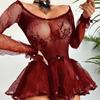 Women' Fashion Suspenders Strap Sexy Gauze Perspective Nightdress Underwear