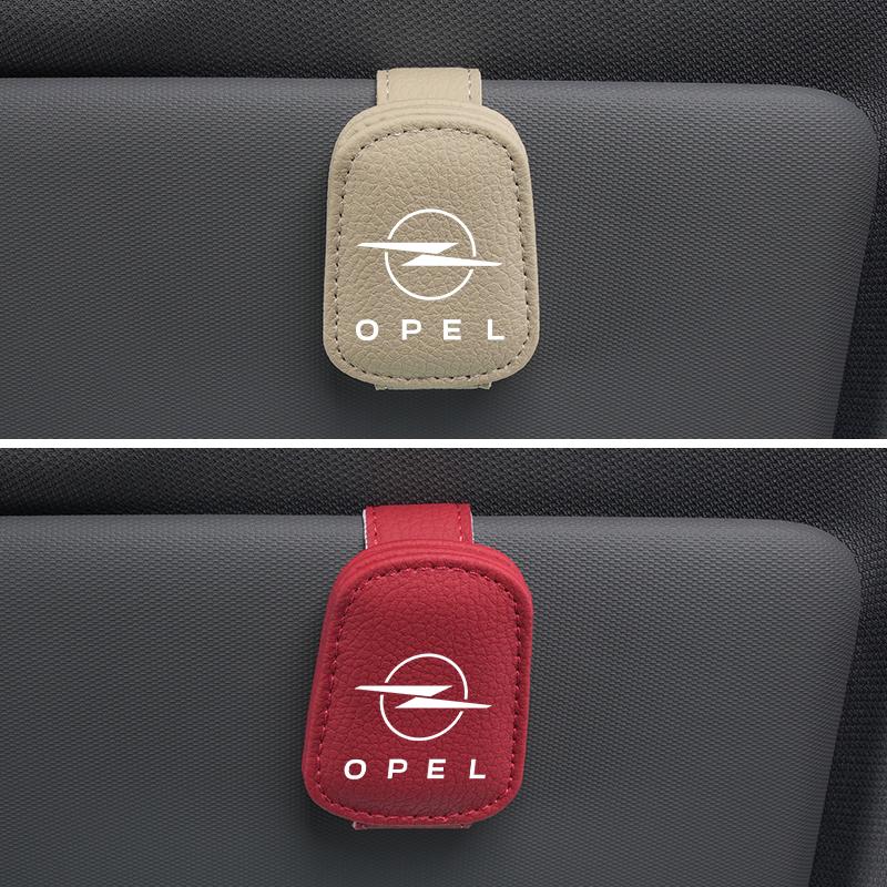 czxkqr1 Car Logo Visor Glasses Holder Sunglasses Clip For Opel Astra Corsa Insignia Vectra Meriva Zafira Mokka Grandland Vivaro Antara A