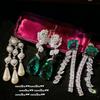 Серьги-капли с драгоценными камнями «Туманная Чаровница Камелия», Sotheby'S, серьги-капли с крупными цирконами из 18-каратного золота