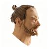 Young handsome man latex mask