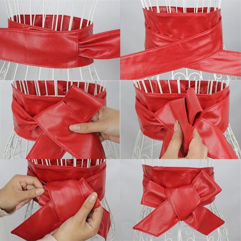 1 шт., женский мягкий кожаный широкий пояс с бантом для платья, аксессуары для одежды
