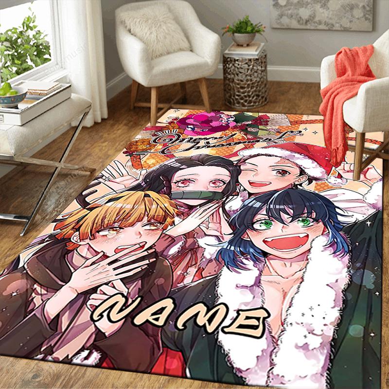 Custom 1Pc Christmas Anime Character Rug Office Carpet Indoor Outdoor Entrance Doormat Nonslip Soft And Comfortable Living Room D291523