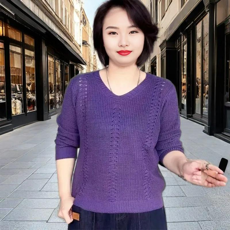 Батал Мятный Мамбо Мужские Весенне-Осенние Топы Женский Трикотаж с V-образным вырезом Свободные Свитеры с длинным рукавом Женские