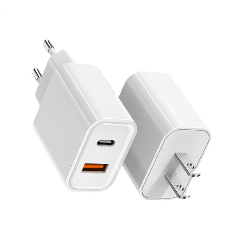 Charger PD 20W Fast Charging USB A Type-c Ports Plug Charging Adapter Suitable for All Smartphones of Samsung Huawei Xiaomi Redmi