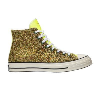 Мужские кроссовки Chuck Taylor All Star 70 Hi JW Anderson Блестящие Золотой Серебряный Золотой/Серебряный-Белый