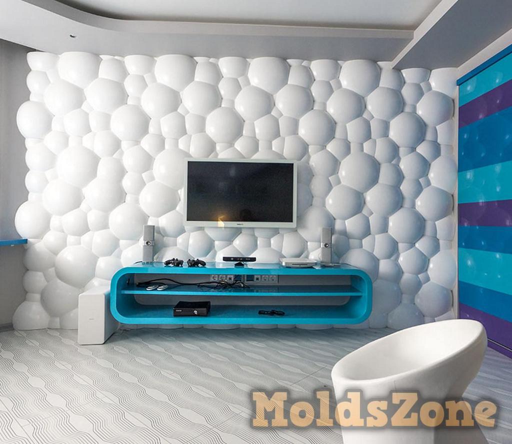 3D панель Форма для гипсовой, гипсовой или бетонной плитки для декоративных стеновых панелей «Шарики»