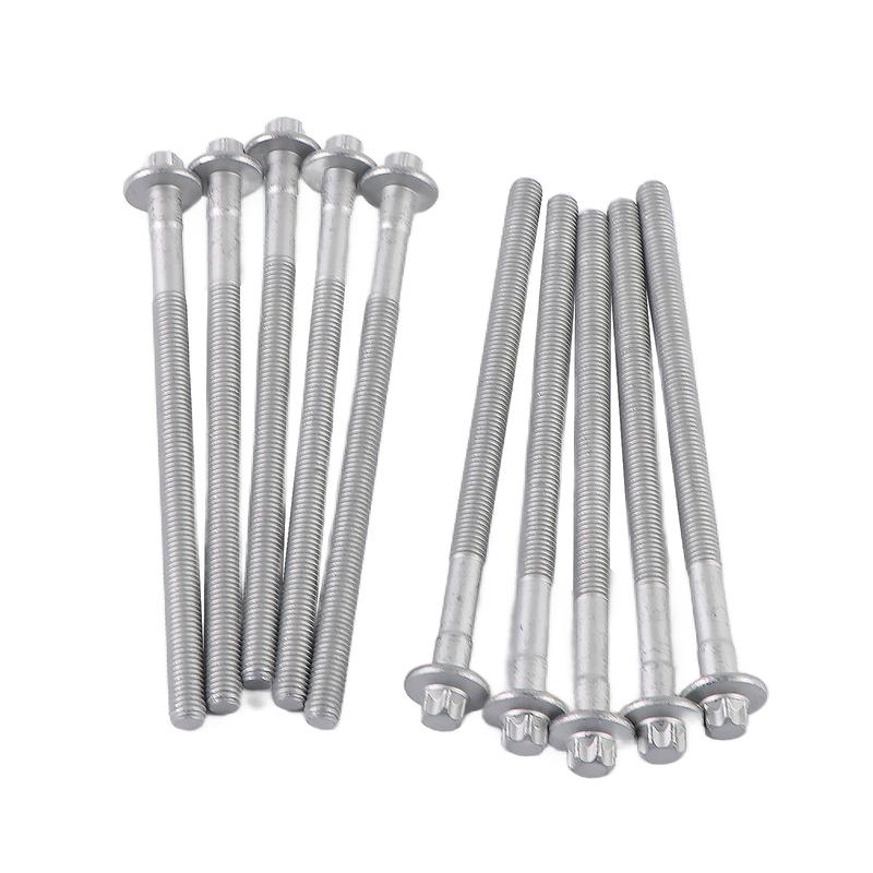 10 PCS Engine Cylinder Head Bolts Kit For Mercedes-Benz W203 C204 R172 L4 M271 1.8 165mm Length Cylinder Head Screws Engine Part