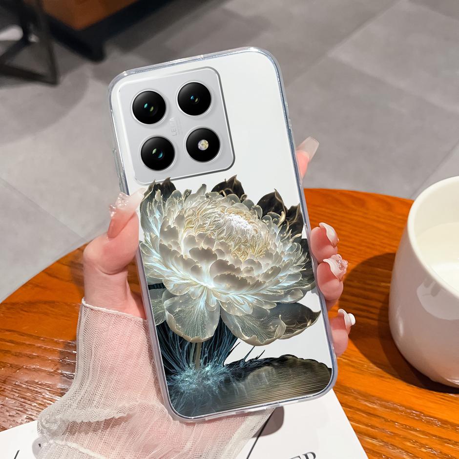 Чехол для Xiaomi 15T 15T Pro Милый Кот-Астронавт Защита от отпечатков пальцев Модный Прозрачный Корпус Для xiaomi15t 15tpro Защита