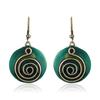 Estele Brass Plated Swirl On Coin Drop Earrings for Girls and Women