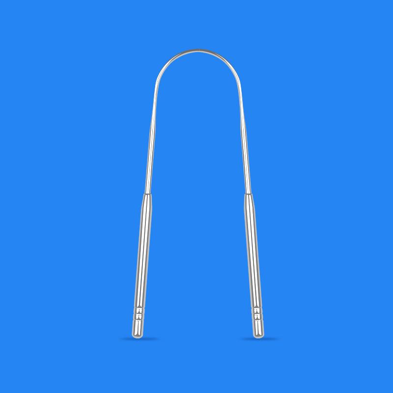 U-Shaped Stainless Steel Tongue Scraper and Cleaner In Box