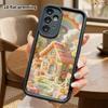 Phone Case: 2D flat design suitable for Samsung Galaxy A34 A35 M05 M06 S20 S22 S21 FE Plus 5G protective case, rainbow plush little house, perfect Chr