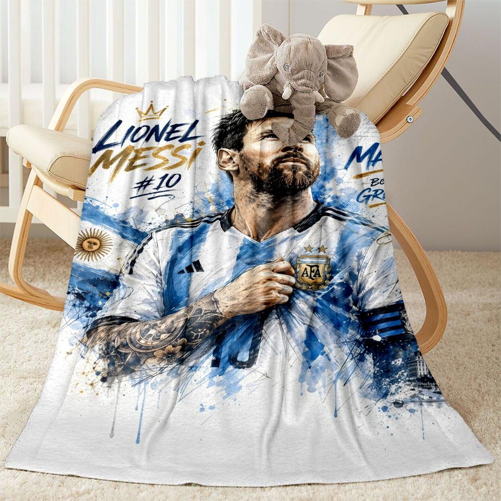 Lionel Messi Argentina Number Ten Blanket Comfortable Perfect For Bed Bedding Picnics Allseason Use Stylish Decor Best Holiday Gift For Friends Family