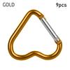 Hanging Outdoor Camping Tool Aluminum Carabiner Heart-shaped Buckles Keyring Hook Keychain Clip