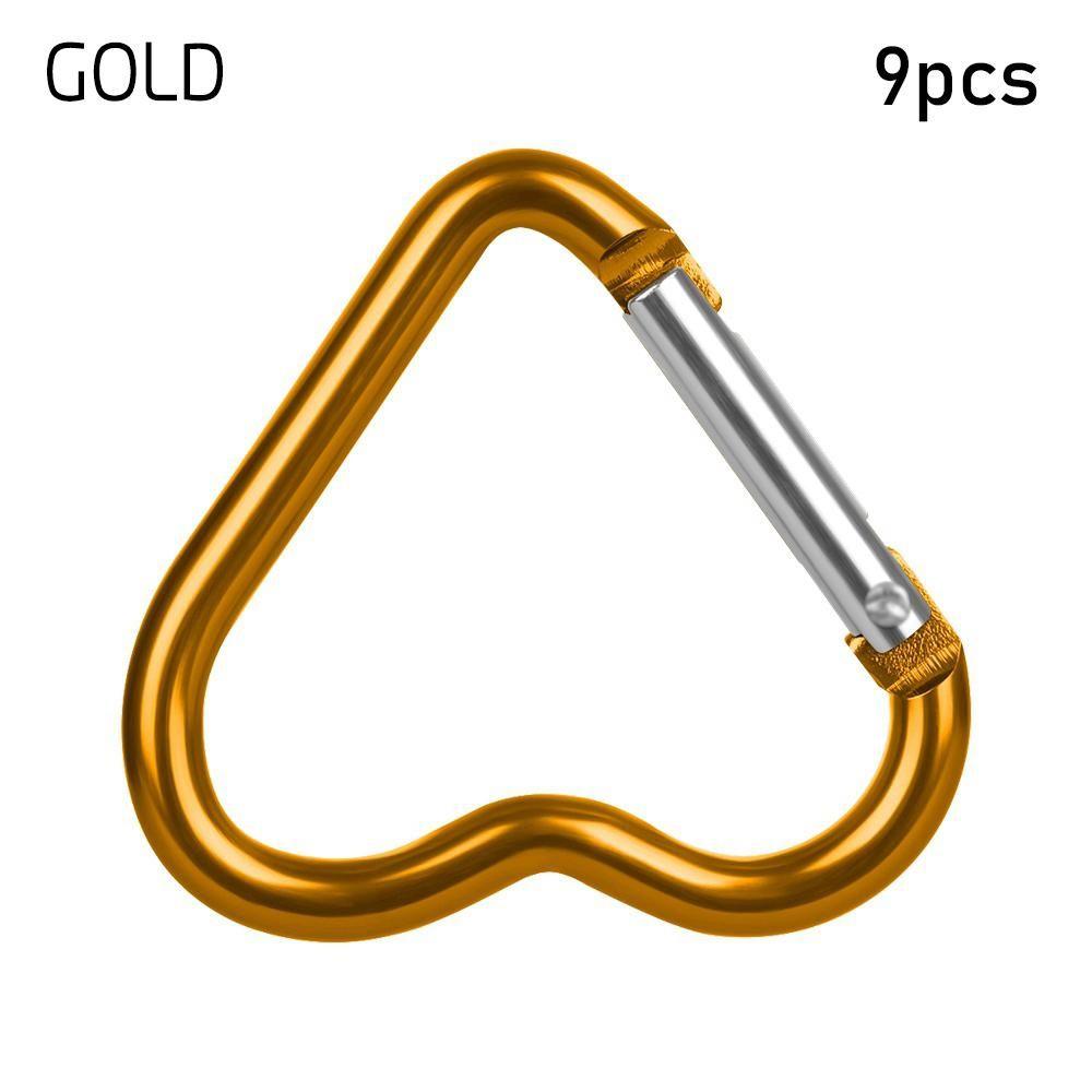 Hanging Outdoor Camping Tool Aluminum Carabiner Heart-shaped Buckles Keyring Hook Keychain Clip
