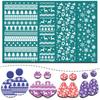 Christmas Theme Silk Screen Stencils Deer Tree Mesh Transfers Stencils Reusable Screen Printing Stencils for Earrings