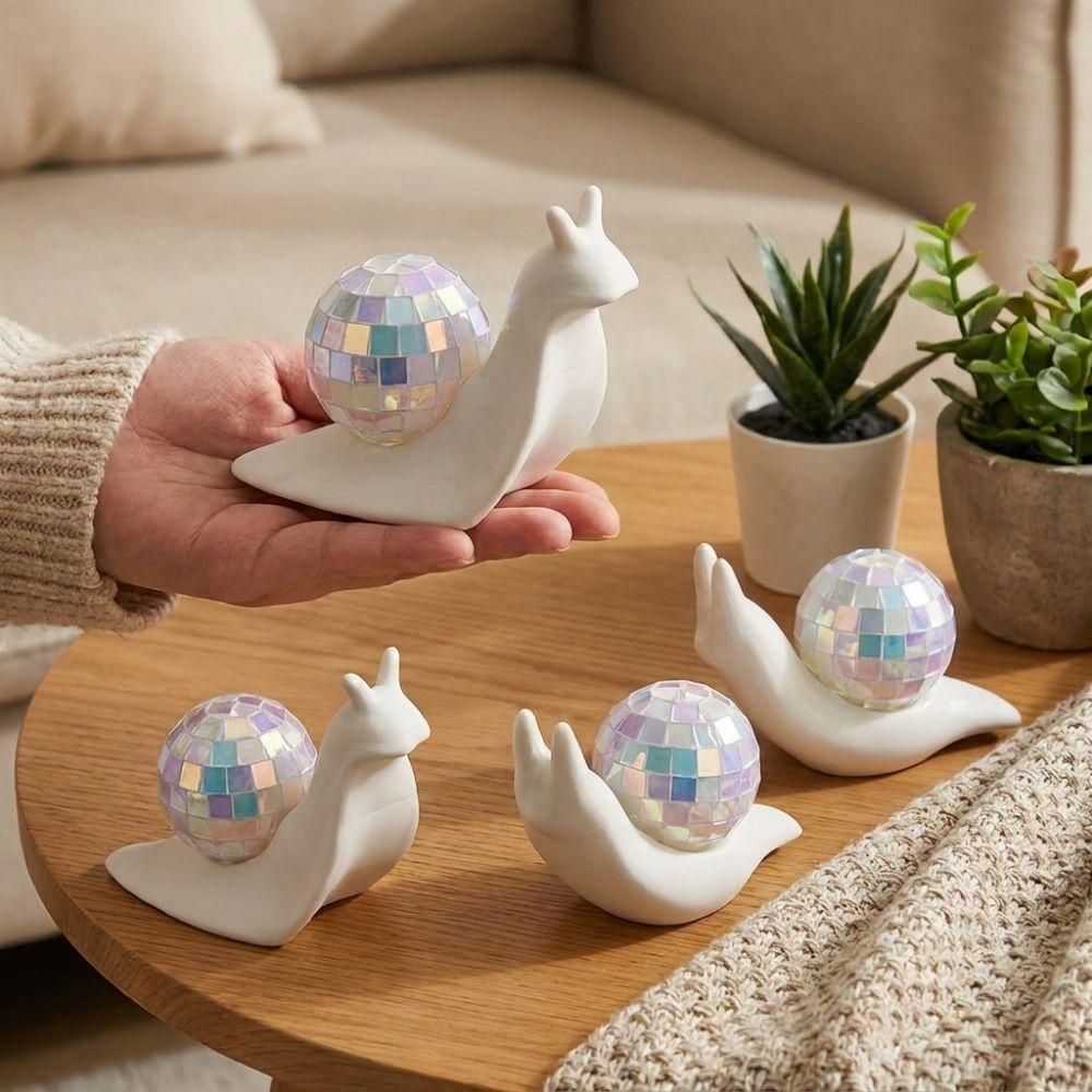 Miniature Snail Disco Ball Sun Catcher Snail-Shaped Sunshine Catcher Desktop Decor