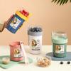 Портативный двухслойный стакан для йогурта и овсянки с крышкой и ложкой для салатов и орехов