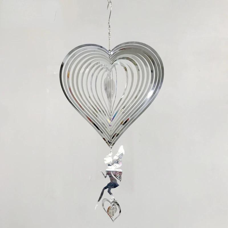 Fairy Wind Spinner Garden Wind Chimes Hanging Decorations Outdoor Wedding Kawaii House Home Room Decor Bell Valentine's Day Gift