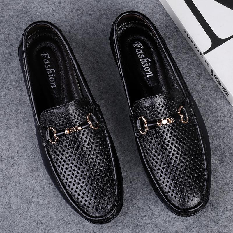FashionHandmade White Men's Genuine Leather Loafers Wedding Party Men Shoes Luxury Elegant Dress Shoes for Men Breathable Mesh Flats