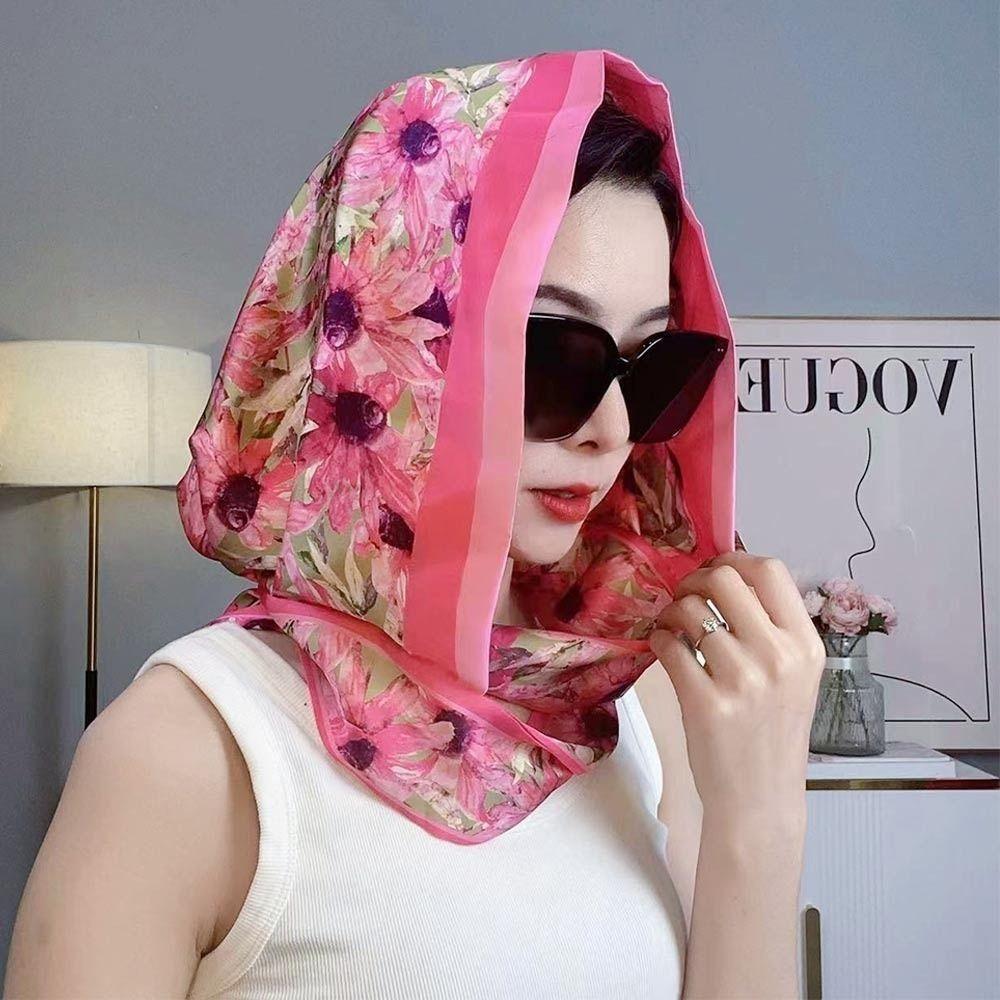 Sun-Resistant Baotou Hat Simulation Silk Headscarf Fashion Hijab Cap Women
