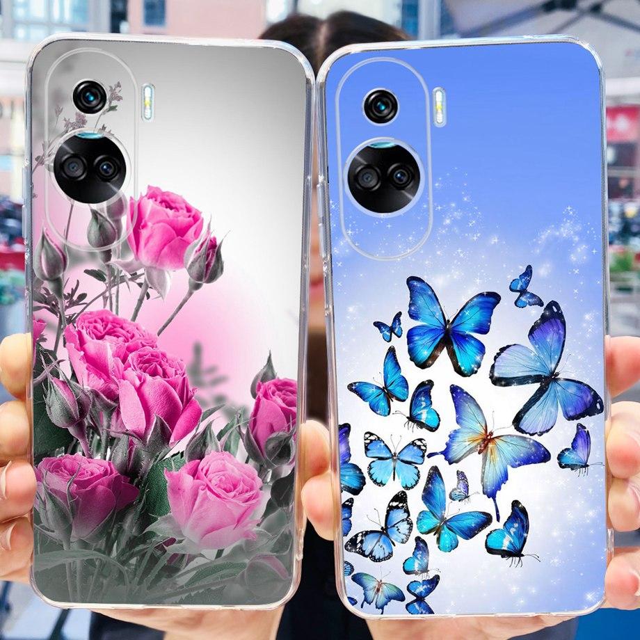 Чехол для Honor 90 Lite / Honor 90 Pro Стильный узор Мультяшный дизайн Чехол для телефона Для Huawei Honor 90Lite 90Pro Мягкий Прозрачный Fundas