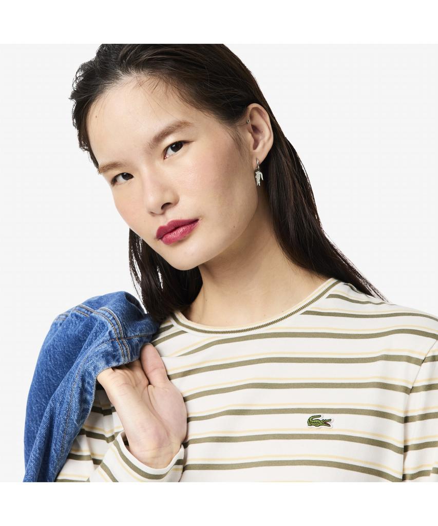 LACOSTE Women'S Multi-Stripe Long Sleeve T-Shirt Tf7573-55N Ai6