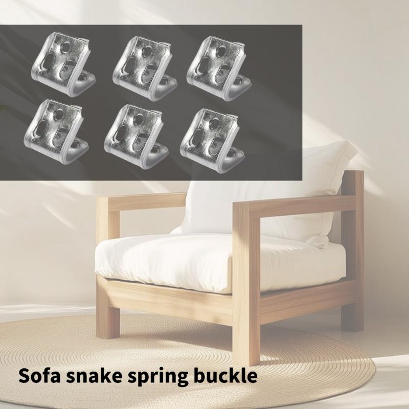 50pcs 5 Holes Iron Sofa Spring Clips Fasteners Furniture Sofa Spring Hook Hanger Fixed Clamps Bed Accessories Hardware