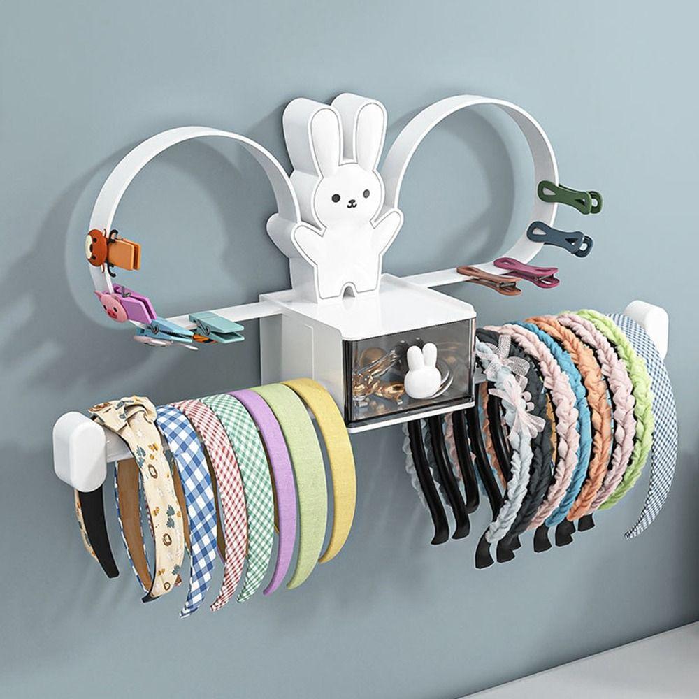 Hairpin Hairband Storage Rack Punch-free Hair Clip Organizer Rack HairHoop Display Holder Bathroom
