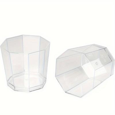 10 шт. Прозрачные одноразовые пластиковые десертные стаканчики с набором ложек, трапециевидные стаканчики для мусса, мороженого с желе и пудингом