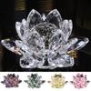 Faux Crystal Lotus Figurine Colorful Lotus Flower Ornament Lotus Paperweight Table Centerpiece for Home