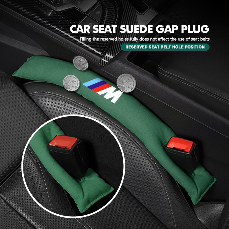 2026 Hot Suede Car Logo Seat Gap Filler Seat Seam Leak-proof Plug Strip For BMW X1 X2 X3 X4 X5 X6 X7 G20 G30 6GT E46 E90 E60 F10 E39