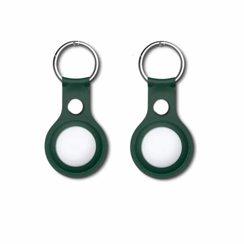 Для Apple Airtag Чехол Брелок и ПУ Кожа Держатель для Air Tag Защитный Чехол для Трекера с Петлей Кольцо для Ключей для AirTags Защитная Крышка