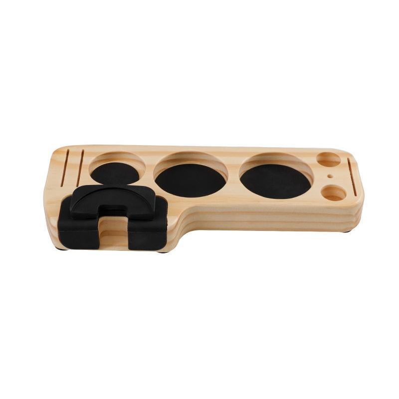 51-58mm Universal Coffee Tamper Mat Station Stand Portafilter Holder Support Base Rack Walnut Wood Coffee Lever Tools Organizer